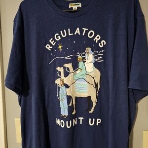 Tipsy Elves Kids Shirt - Navy Blue with Camel Design